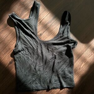 Emma + Sam Off the Shoulder black tank top